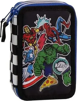 Immagine prodotto di CERDÀ Marvel Avengers Trójkomorowy Piórnik - Oficjalny Produkt, Akcesoria Szkolne
