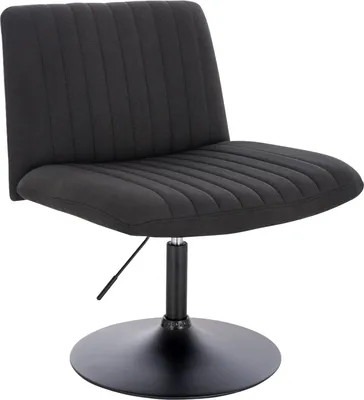 Produktbild von SVITA EMILY Loungesessel Relaxsessel höhenverstellbar mit Rückenlehne Leinen-Optik Schwarz