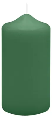 Produktbild von Spitzkopf Stumpen Kerzen Fairway Grün 12 x Ø 6 cm, 12 Stück