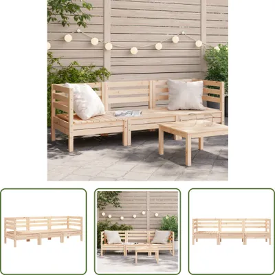 Zdjęcie produktu dla Sofa ogrodowa Living Store 3-osobowa z litego drewna sosnowego
