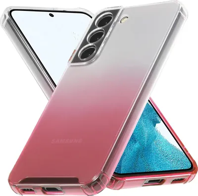 Produktbild von Conie Farbverlauf Schutzhülle für Samsung Galaxy S22 Silikon Case Kamera Schutz Cover Hülle in Rot matt