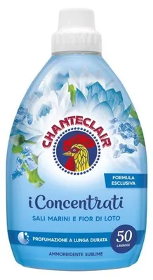Produktbild von 3x CHANTECLAIR i Concentrati Ammorbidente Sublime Sali Marini e Fior di loto Meersalze und Lotusblume Weichspüler 1000ml lang anhaltender Duft 50 Wäschen Waschmittel
