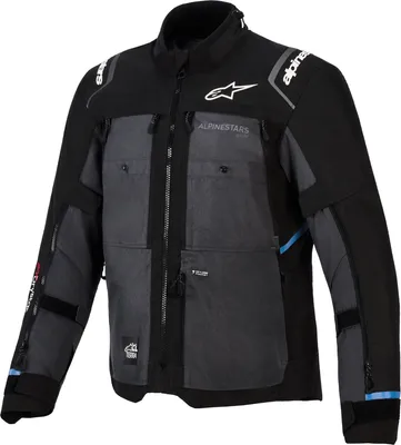 Image de Veste de moto textile imperméable Alpinestars Cusco Drystar, noir/gris foncé, L