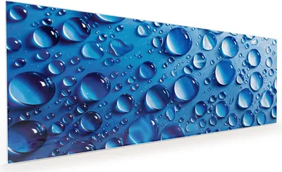 Produktbild von Küchenrückwand Spritzschutz Glas mit Motiv Wassertropfen 40 x 40 cm