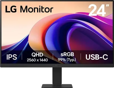 Zdjęcie produktu dla LG 24U631A-B Monitor do komputera stacjonarnego 24 cale (61 cm), panel IPS, rozdzielczość QHD (2560 x 1440), 5 ms 100 Hz, HDR 10 (24U631A-B)