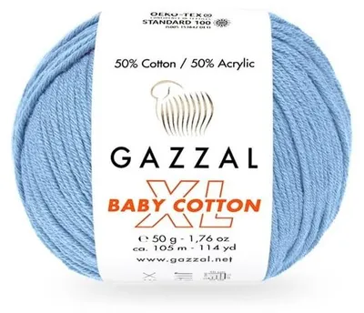 Produktbild von Wolle Gazzal Baby Baumwolle XL 3423 blau - Stricken & Häkeln