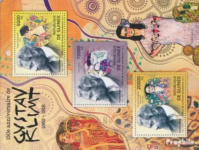 Produktbild von Briefmarken Guinea 2012 Mi 9212-9214 Kleinbogen (kompl. Ausgabe) postfrisch Gustav Klimt (1862-1918)