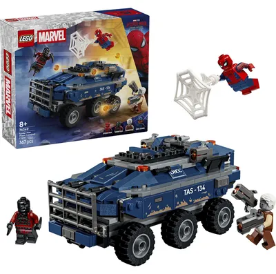 Zdjęcie produktu dla LEGO Pościg Spider-Mana za więźniarką, Zestaw do budowania, 8 lat(a), Plastik, 367 szt., 543 g