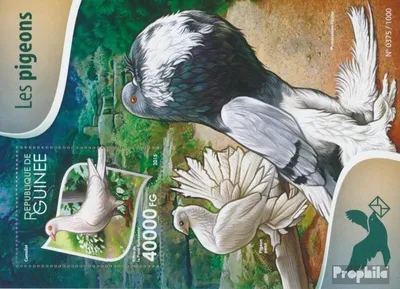 Produktbild von Briefmarken Guinea 2015 Mi Block 2583 (kompl. Ausgabe) postfrisch Tauben