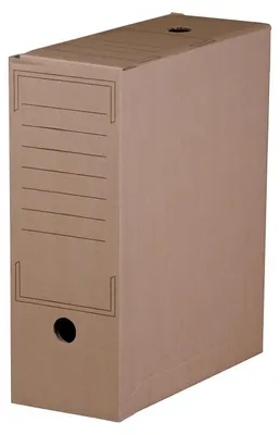 Produktbild von 25x Archiv-Ablagebox 100 mit Automatikboden 323x96x272mm braun