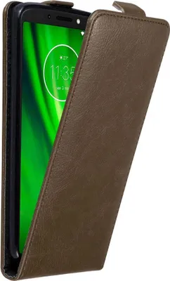 Produktbild von Cadorabo Hülle für Motorola MOTO E5 / G6 PLAY Schutz Hülle in Braun Flip Etui Handyhülle Case Cover