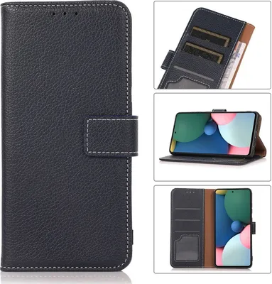 Produktbild von Mobigear Wallet  POCO X4 GT Hülle Klapphülle Geldbörse - Blau