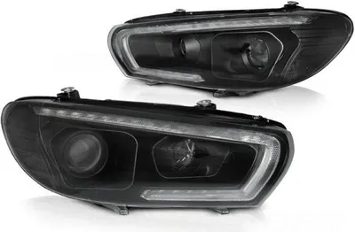 Produktbild von Xenon Scheinwerfer LED Tagfahrlicht passend für VW Scirocco 3  08- Schwarz dynamischen Blinker