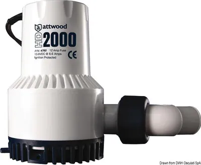 Image de Pompe de cale Attwood Heavy Duty 12 V 6,6 A , 1 pièce