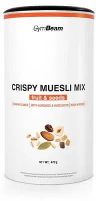 Produktbild von GymBeam - Knuspermüsli Mix, 420 g, Fruchtsamen
