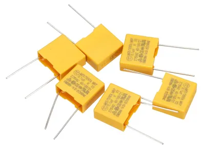 6x 0,1 µF 275 V Sicherheitskondensator, Polypropylen, 13x12x6 mm
