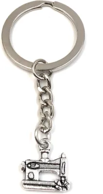 Immagine prodotto di Onwomania Portachiavi Macchina da cucire Ciondolo in metallo argento Charm