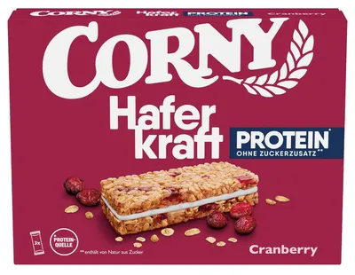 Produktbild von Corny Haferkraft Protein Cranberry 3x40g