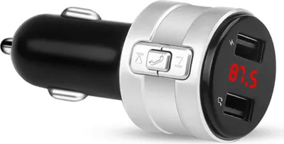 Image de Lecteur MP3 Bluetooth Transmetteur FM mains libres pour voiture Radio musicale Argent
