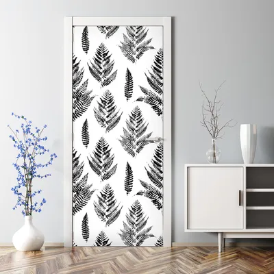 Produktbild von Dekorative Türfolie selbstklebend Klebefolie Wandaufkleber Bananenblätter 70 x 200 cm