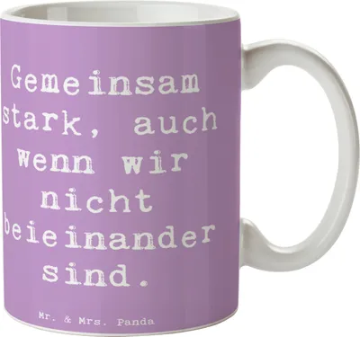 Produktbild von Mr. & Mrs. Panda Tasse mit Spruch Spruch Trennung von den Eltern - Lavendeltraum - Geschenk, Hoffnung, Teetasse, Kaffeetasse, Vertrauem, Trost, positive Energie, Becher