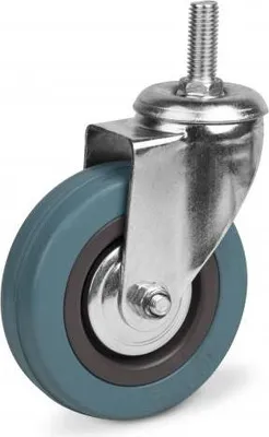 Produktbild von BKshop | Schwerlastrollen - Fi 100, 65 Kg | Lenkrollen, Transportroller, Grau - Gummirollen, Bockrollen, Möbelrollen, Transporthilfe Rollen