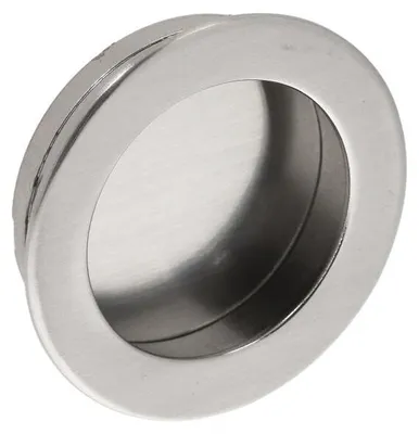 Zdjęcie produktu dla Wpuszczana gałka z zamaku, średnica 50 mm, wykończenie nikiel satynowy, zestaw 6 sztuk