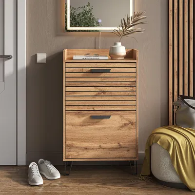 Obrázek produktu pro Výklopník na boty Vicco Amber Dub Wotan 59.8 x 100 cm se 2 přihrádkami, Model 55555
