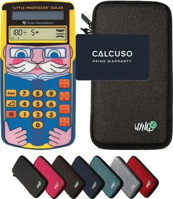 Produktbild von TI-Little Professor inkl. WYNGS Schutztasche Dunkelgrau - Interaktiver Rechentrainer - Basic Set
