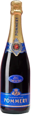 A bottle of Pommery Brut Royal Champagne.
