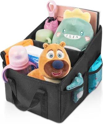 Produktbild von PolkaHome® Auto-Organizer, faltbare Kofferraum-Organizer, Kofferraumtaschen mit abnehmbaren Fächern (31 x 25 x 25 cm)