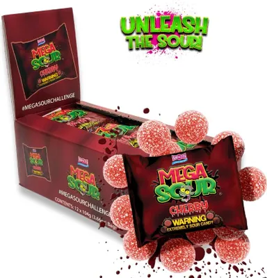 Obrázek produktu pro Barnetts Display #MegaSourChallenge Cherry 12x104g