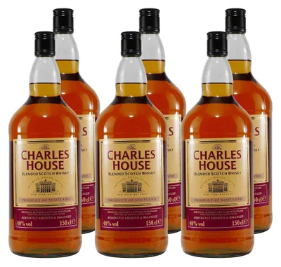 Produktbild von Charles House Blended Scotch Whisky (6 x 1,5L)
