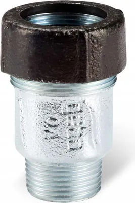 A close-up studio shot of a pipe fitting.