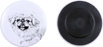Produktbild von Pekingese, Pekinese, Peking-Palasthund Magnet mit einem Hundepfotenabdruck, außergewöhnlich leicht, starker Magnet, handgefertigtes Produkt der Marke Art-Dog