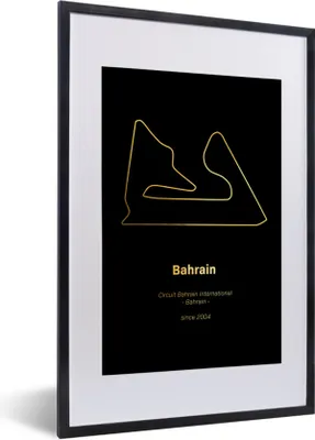 Produktbild von MuchoWow® Gerahmtes Poster Bahrain - F1 - Rennstrecke 40x60 cm - Poster mit Schwarzem Bilderrahmen Wandposter Rahmen Foto Bilder - Poster in Rahmen