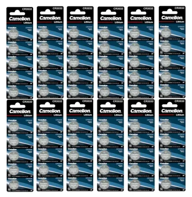 Produktbild von 60x Camelion CR2032 Lithium Knopfzellen Batterie – 12x 5er Blister, ideal für Uhren, Autoschlüssel