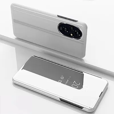 Image de Pour Honor 200 View miroir téléphone portable Smart Cover fonction Wake UP Case protection étui argenté