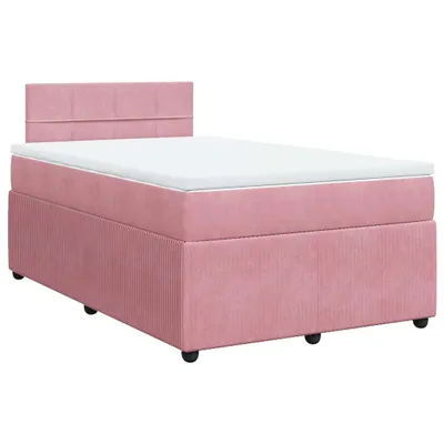 Produktbild von Boxspringbett mit Matratze Rosa 120x200 cm Samt