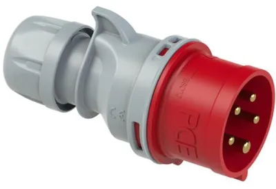 Produktbild von PC ELECTRIC CEE Stecker, 16A, 5p, 6h, IP44, schraublose Klemme, 1 Stk.