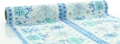 Produktbild von Sovie HOME Weihnachtstischläufer Jolina in Blau aus Linclass® Airlaid 40 cm x 4,80 m, 1 Stück