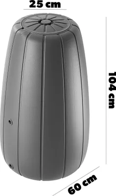 Produktbild von KADAX Regenwassertank Wasserfass 200L Regenbehälter + Wasserhahn mit Blumentopf 2in1