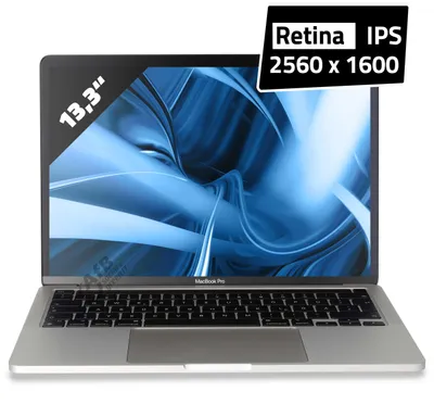 Produktbild von Apple MacBook Pro 13 2020 4x Thunderbolt US-QWERTY Notebook 13,3 Zoll i7 10.Gen 16GB 512GB Silver, KI-generiertes Bild