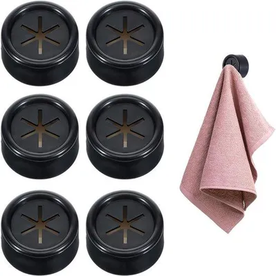 Produktbild von Handtuchhaken Set - 6 selbstklebende Haken für Küche und Bad