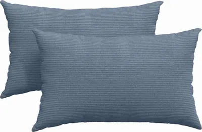 Obrázek produktu pro vidaXL Polštář na pohovku 2 kusy modrý 50 x 30 cm manšestrová tkanina
