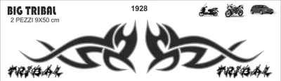 Produktbild von Aufkleber Sticker groß Tribal, 9 x 50 cm, Set aus 2