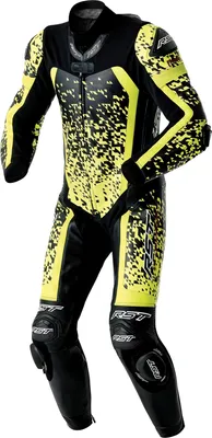 Produktbild von RST Pro Series D3O Airbag perforierte 1-Teiler Motorrad Lederkombi, fluo-gelb/schwarz/neon-gelb, 58