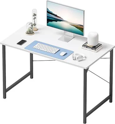 Zdjęcie produktu dla Stół Famanu – prosta konstrukcja, industrialny design, kolor brązowy w stylu vintage – biurko komputerowe, 100 x 50 cm