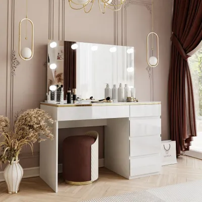 Produktbild von Kosmetiktisch AURORA II ELITE mit Spiegel und Beleuchtung