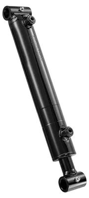 Obrázek produktu pro SucceBuy hydraulický válec s dvojčinným pístem, průměr 50,8 mm, zdvih 254 mm, tlak až 3500 psi, robustní svařovaný válec s příčnou trubkou, otvorem pro čep o průměru 25,4 mm a přípojkou SAE-6, určený pro zemědělské stroje, černý
